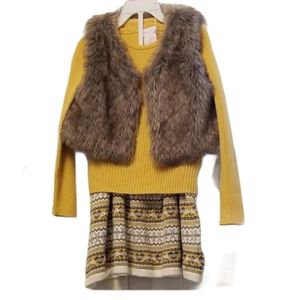 TOMMY BAHAMA SWEATER SKIRT VEST SET Fall Thanksgiving